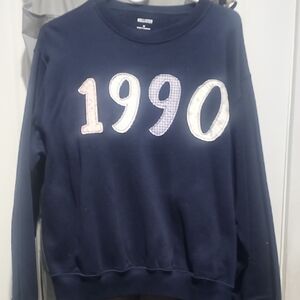 Hollister Dark Blue '1990' Graphic Sweatshirt